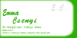 emma csenyi business card