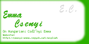 emma csenyi business card